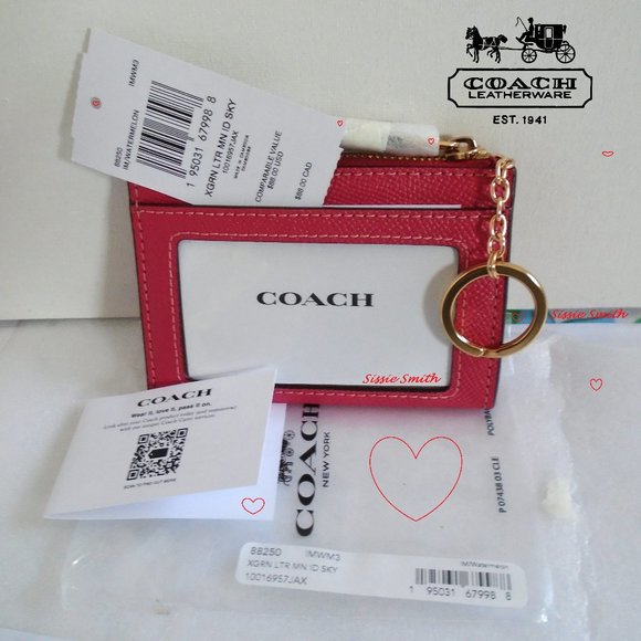 🍉 Coach Watermelon Mini Skinny ID Case 🍉 - Picture 2 of 5